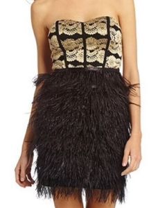 Gianni Bini Feather Party Dress